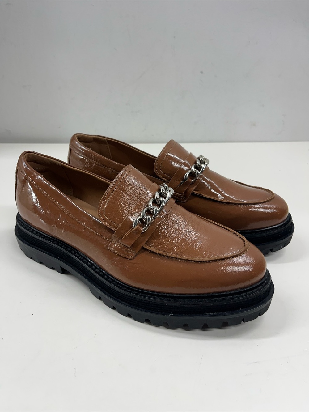 New Faryl by Farylrobin Patent Leather Platform Loafers Women's Size 10